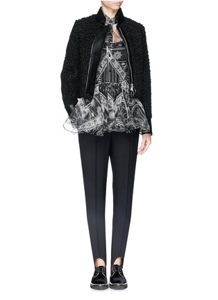 Figure View - Click To Enlarge - KTZ - Solar system print peplum organdy shirt