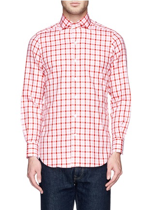 Main View - Click To Enlarge - TOMORROWLAND - Contrast gingham check cotton shirt