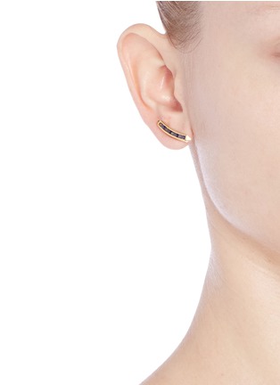 Figure View - Click To Enlarge - EDDIE BORGO - Cubic zirconia and enamel earrings