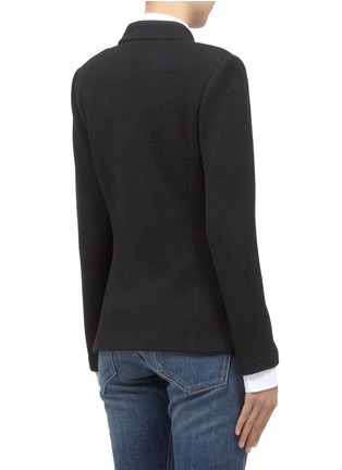 Back View - Click To Enlarge - ST. JOHN - Piqué knit peak-lapel jacket