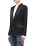 Front View - Click To Enlarge - ST. JOHN - Piqué knit peak-lapel jacket