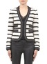 Main View - Click To Enlarge - ST. JOHN - Striped wool-blend knitted jacket