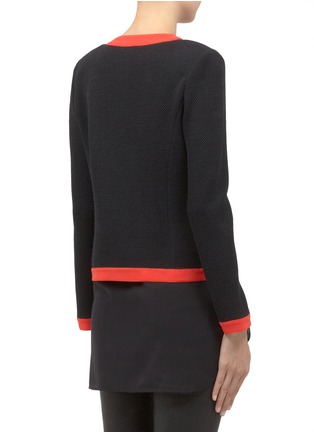 Back View - Click To Enlarge - ST. JOHN - Contrast piqué knit jacket