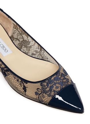 Detail View - Click To Enlarge - JIMMY CHOO - 'Aarya' point-toe lace flats