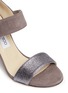 Detail View - Click To Enlarge - JIMMY CHOO - 'Tallow' glitter strap suede sandals