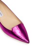 Detail View - Click To Enlarge - JIMMY CHOO - 'Attila' metallic leather flats