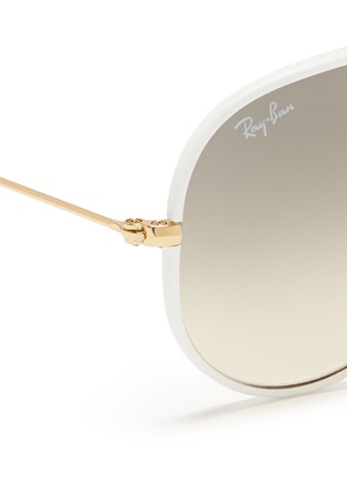 Detail View - Click To Enlarge - RAY-BAN - 'Aviator Full Colour' acetate rim wire sunglasses