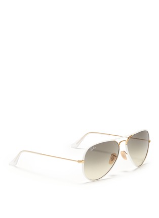 Figure View - Click To Enlarge - RAY-BAN - 'Aviator Full Colour' acetate rim wire sunglasses