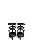 Back View - Click To Enlarge - VALENTINO GARAVANI - Rockstud caged patent leather pumps