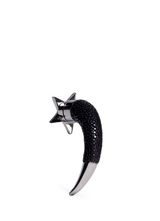 Back View - Click To Enlarge - GIVENCHY - Shagreen shark star single earring