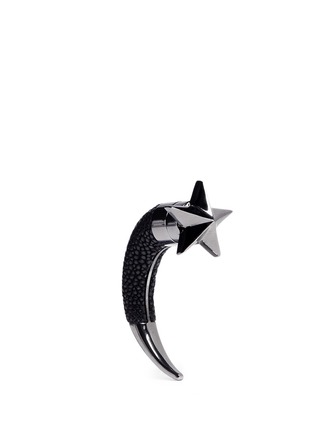 Main View - Click To Enlarge - GIVENCHY - Shagreen shark star single earring