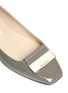 Detail View - Click To Enlarge - JIMMY CHOO - 'Carlow' gold plague ballerinas 