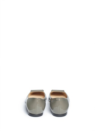 Back View - Click To Enlarge - JIMMY CHOO - 'Carlow' gold plague ballerinas 