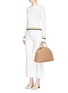 Front View - Click To Enlarge - 71172 - 'Giada' half moon leather tote