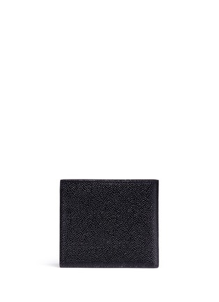 Back View - Click To Enlarge - THOM BROWNE  - Pebble grain leather bifold wallet