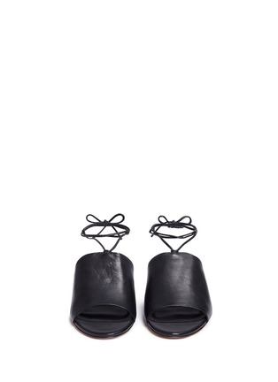 Front View - Click To Enlarge - VINCE - 'Damon' ankle tie leather sandals
