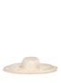 Figure View - Click To Enlarge - YUNOTME - 'Maya' floral lace straw capeline hat