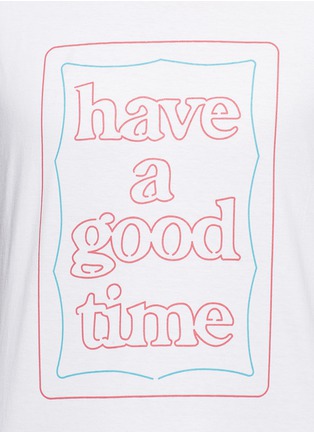 Detail View - Click To Enlarge - HAVE A GOOD TIME - Neon logo frame print T-shirt