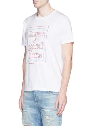 Front View - Click To Enlarge - HAVE A GOOD TIME - Neon logo frame print T-shirt