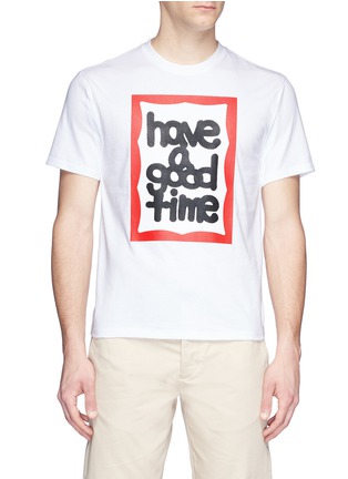 Main View - Click To Enlarge - HAVE A GOOD TIME - Fat logo frame print T-shirt