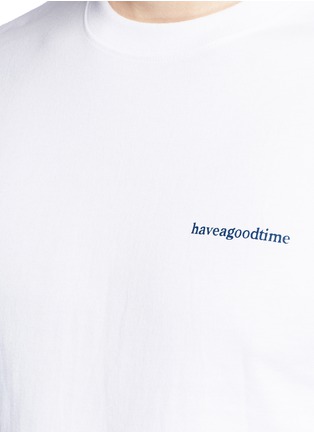 Detail View - Click To Enlarge - HAVE A GOOD TIME - Logo print cotton T-shirt