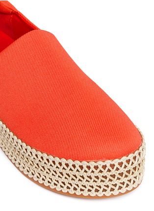 Detail View - Click To Enlarge - OPENING CEREMONY - 'Cici Wrap' twill braided flatform skate slip-ons