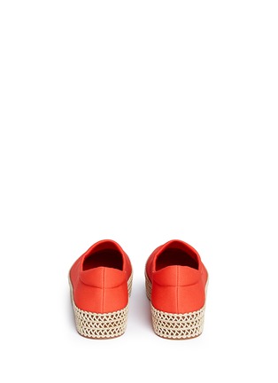 Back View - Click To Enlarge - OPENING CEREMONY - 'Cici Wrap' twill braided flatform skate slip-ons