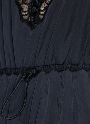 Detail View - Click To Enlarge - ALEXANDER WANG - Lace trim windbreaker slip dress