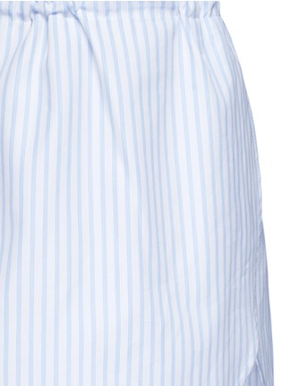 Detail View - Click To Enlarge - ALEXANDER WANG - Pinstripe petal skirt overlay cotton shorts