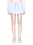 Main View - Click To Enlarge - ALEXANDER WANG - Pinstripe petal skirt overlay cotton shorts