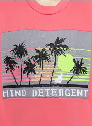 Detail View - Click To Enlarge - ALEXANDER WANG - 'Mind Detergent' knit patch oversized sweatshirt