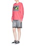 Figure View - Click To Enlarge - ALEXANDER WANG - 'Mind Detergent' knit patch oversized sweatshirt