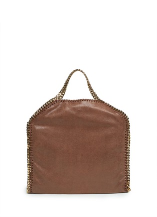 Back View - Click To Enlarge - STELLA MCCARTNEY - 'Falabella' shaggy deer foldover chain tote
