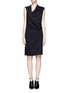 Main View - Click To Enlarge - HELMUT LANG - Draped neck belted fold-over dress