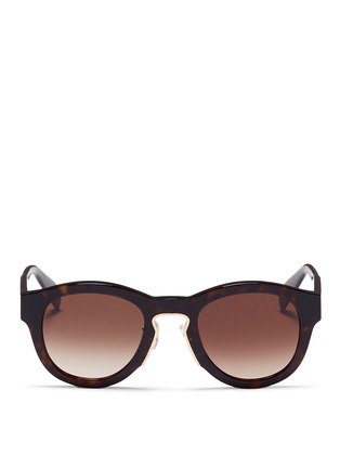 Main View - Click To Enlarge - ALEXANDER MCQUEEN - Oversized tortoiseshell acetate sunglasses
