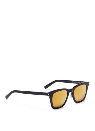 Figure View - Click To Enlarge - SAINT LAURENT - 'SL 138 Slim' acetate square sunglasses