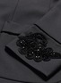 Detail View - Click To Enlarge - GUCCI - Floral embellished appliqué twill blazer