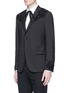 Front View - Click To Enlarge - GUCCI - Floral embellished appliqué twill blazer