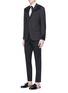 Figure View - Click To Enlarge - GUCCI - Floral embellished appliqué twill blazer