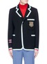 Main View - Click To Enlarge - GUCCI - Bee crest appliqué twill soft blazer