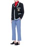 Figure View - Click To Enlarge - GUCCI - Bee crest appliqué twill soft blazer