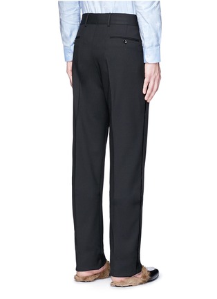 Back View - Click To Enlarge - GUCCI - Velvet trim cavalry twill pants