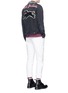 Figure View - Click To Enlarge - GUCCI - Panther patch stud denim jacket