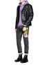 Figure View - Click To Enlarge - GUCCI - 'Punk' floral tiger appliqué slim fit jeans