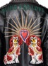 Detail View - Click To Enlarge - GUCCI - Dog appliqué stud leather biker jacket