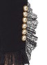 Detail View - Click To Enlarge - GUCCI - GG pearl ruffle lace zip cuff pants