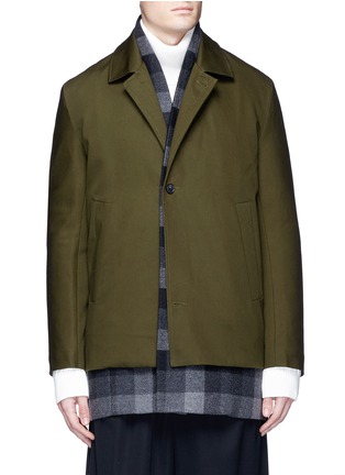 Main View - Click To Enlarge - FFIXXED STUDIOS - 'Workaround' reversible wool-cashmere plaid underlay twill coat