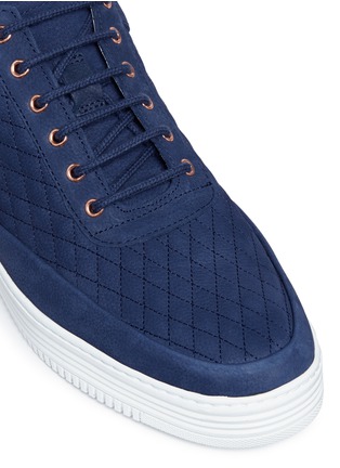 Detail View - Click To Enlarge - FILLING PIECES - Diamond quilted leather sneakers