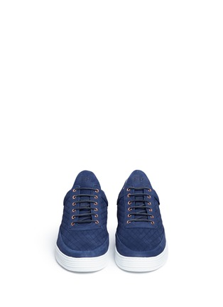 Front View - Click To Enlarge - FILLING PIECES - Diamond quilted leather sneakers