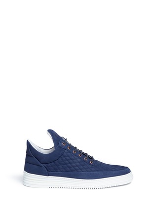 Main View - Click To Enlarge - FILLING PIECES - Diamond quilted leather sneakers